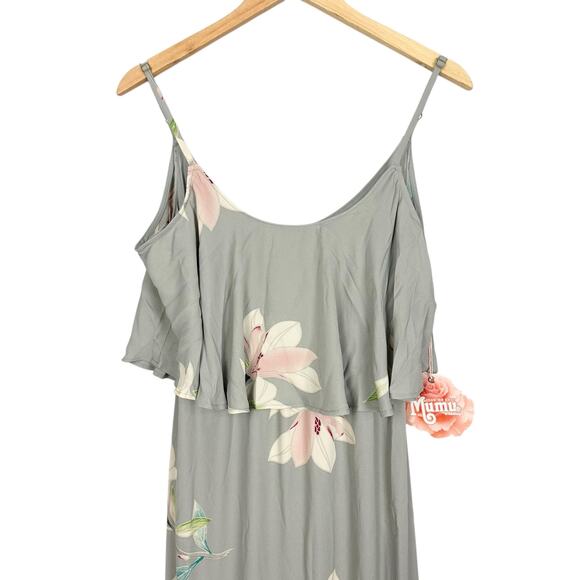 NWT Show Me Your Mumu Caitlin Ruffle Maxi Gown Lily Showers Bridesmaid Dress Med - Picture 8 of 16